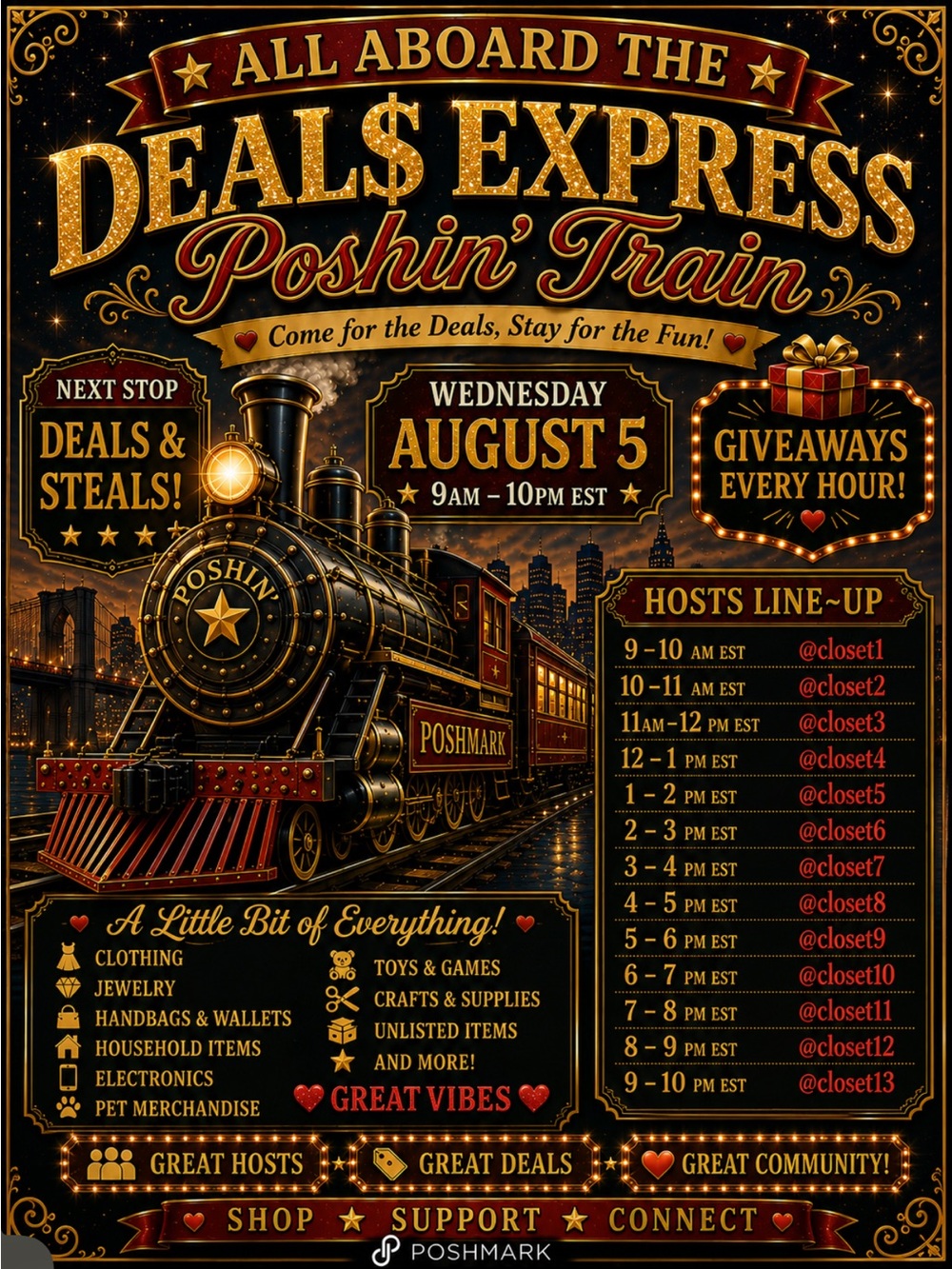 AUGUST 5th TRAIN 🚂 All aboard!